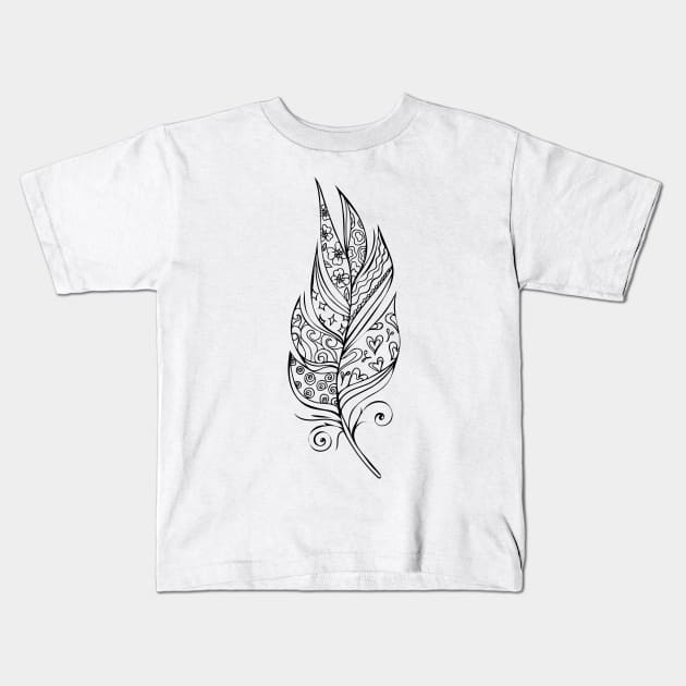 Feather Kids T-Shirt by Ammi